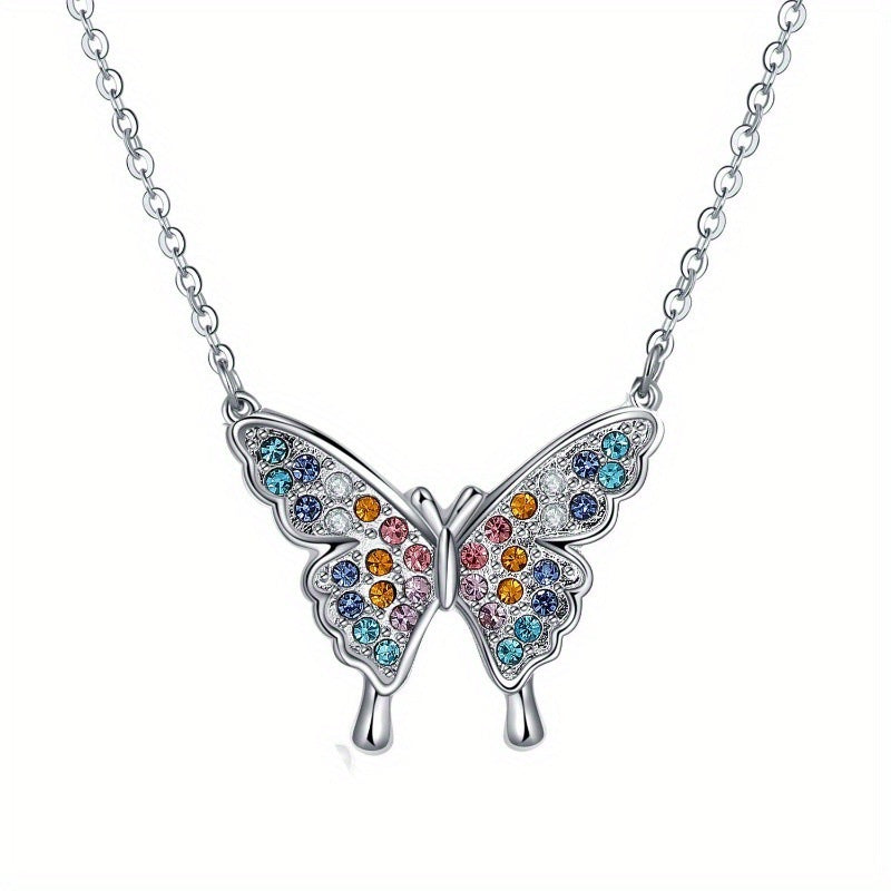 Wholesale Colorful Dopamine Animal Children's Clavicle Chain Versatile High-grade Butterfly Necklaces